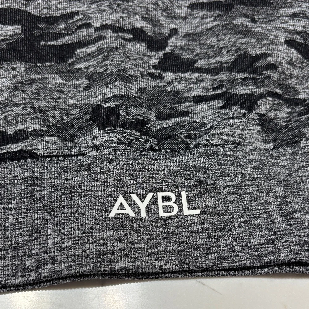 AYBL Charcoal and Black Patterned Crop Top